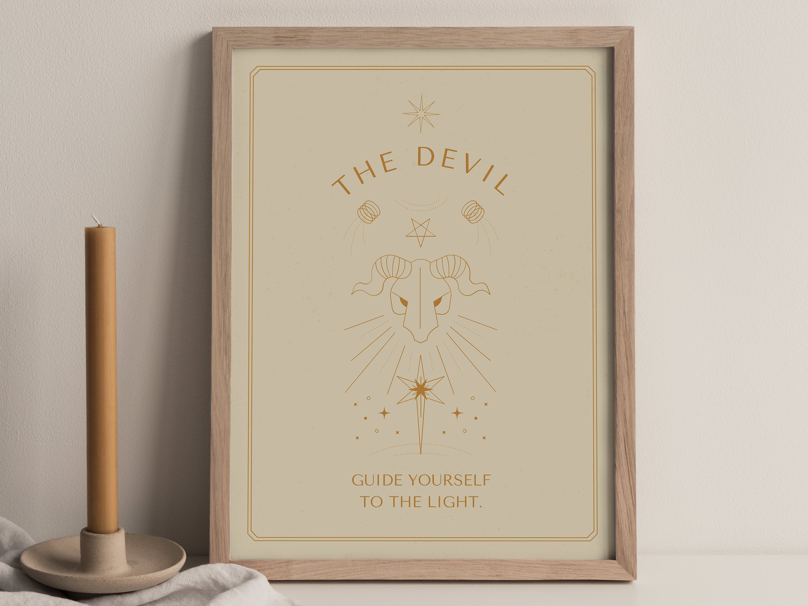 Printable Art, the Devil Definition Print, Wall Art Prints, Tarot Card