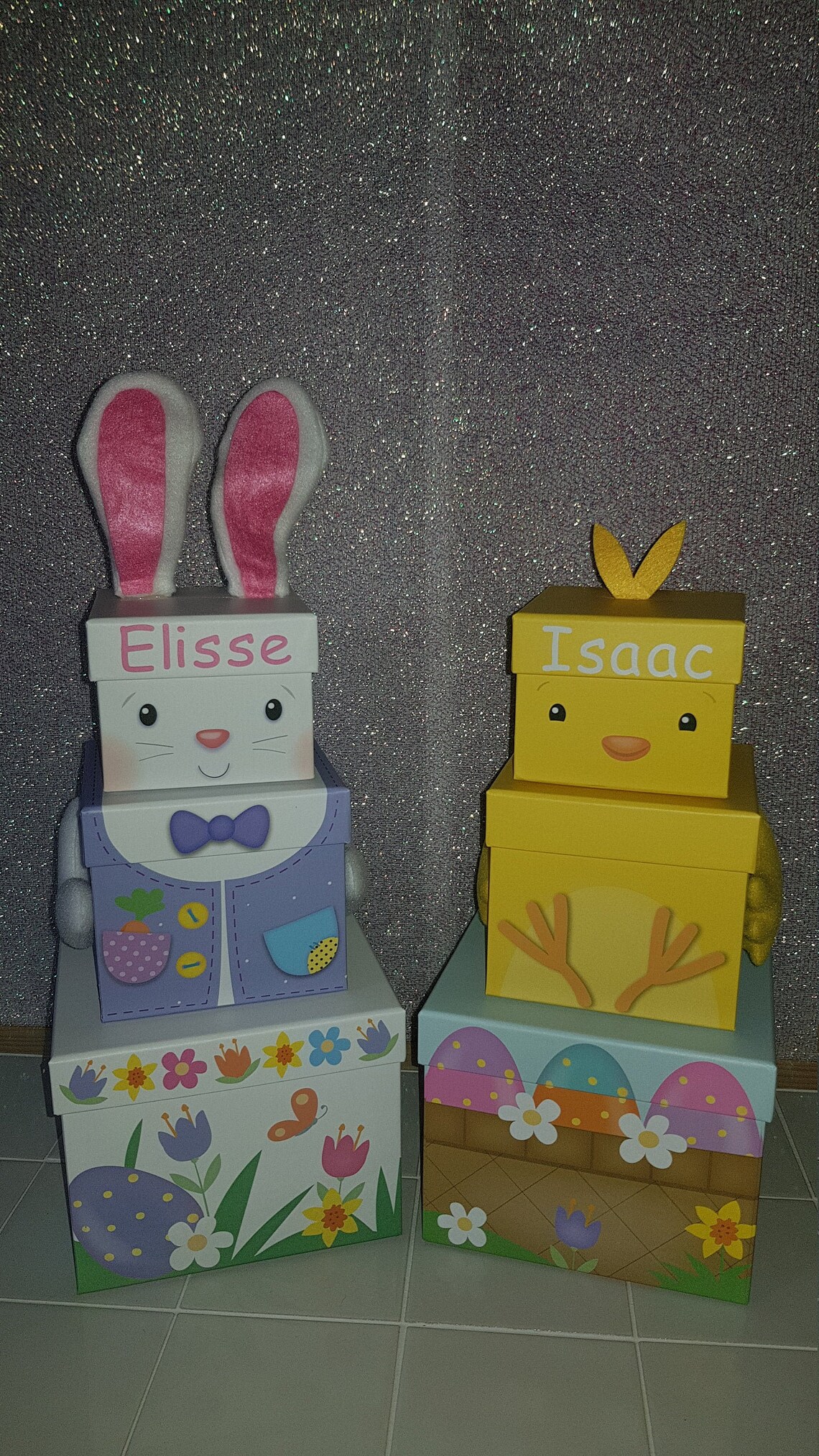 Personalised Stackable Easter Gift Boxes Etsy