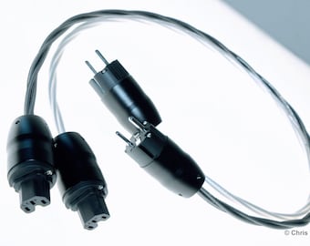 The Silver Reference audiophile pure silver power cable from Chris Cables