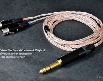 The Crystal Cranium v1.5: Handmade 8-Core Silver Audiophile Headphone Cable