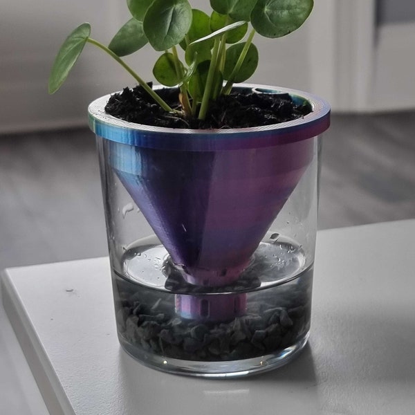 Elegant Eco-Friendly Self-Watering Planter | Handmade Indoor Pot for Plants