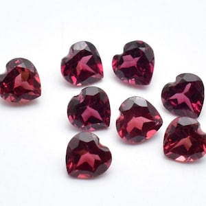 Beautiful Heart Shape Garnet Natural Top Quality Red Garnet Loose Gemstone Use For Jewelry Making High Quality Garnet Faceted Heart Shape.
