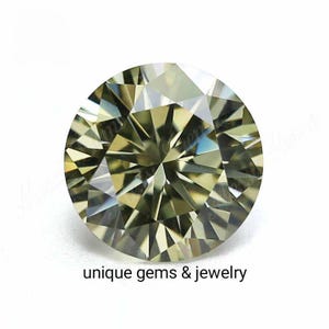6.75 MM Fiery 1 CT Green Round Brilliant Cut Loose Moissanite For Band, Ring, Earring, Pendant, Handmade Moissanite Loose For Making Jewelry