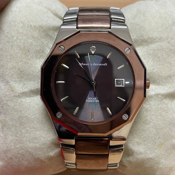 Mauro Jerardi MJ-032 Solar Tungsten Wristwatch Quartz Japan Made 