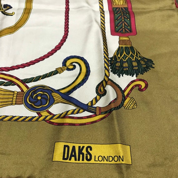 Vintage Daks London Silk Scarf Scarves Wraps Cava… - image 1