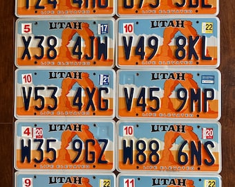 Utah License Plate, Pick your choice of License plate, Utah Arch License Plate, Utah Life Elevated License Plate