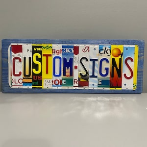 Custom License Plate Signs - Anniversary Dates - Birthdates - Last Name Signs - Signs - Personalized Gift - Custom Gift - Wedding Gift