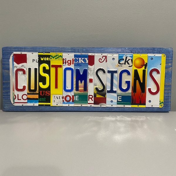 Custom License Plate Sign – Personalized Anniversary, Birthdate, Last Name