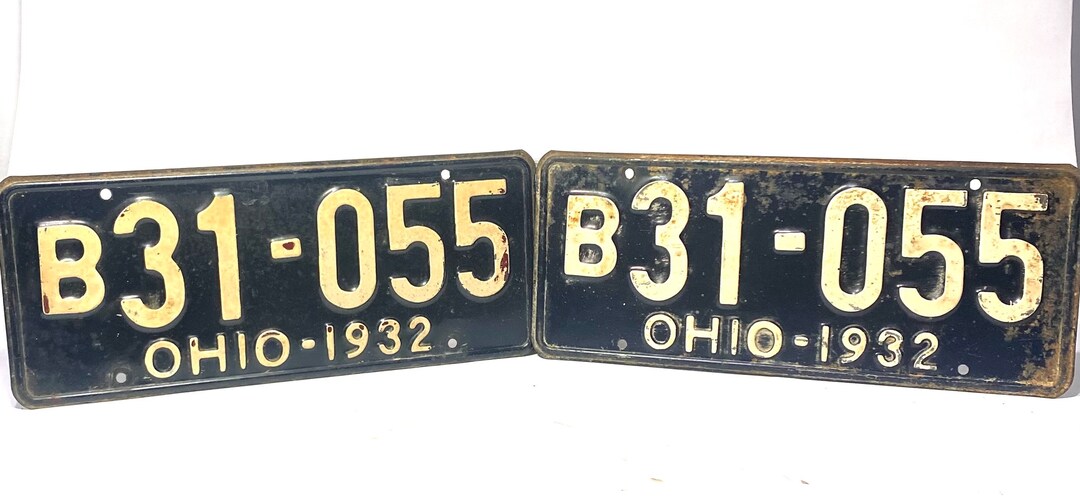 Ohio Original Vintage License Plate Pair/set vintage License Etsy
