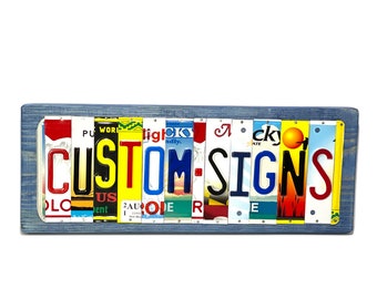 Personalized Name industrial Custom License Plate Signs rustic