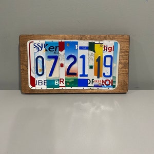 License Plate Anniversary Date Sign – Rustic 10th Anniversary Tin Gift image 5