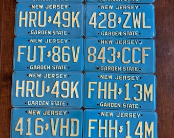 New Jersey License Plate, Pick your choice of License plate, Vintage, New Jersey collector license Plate