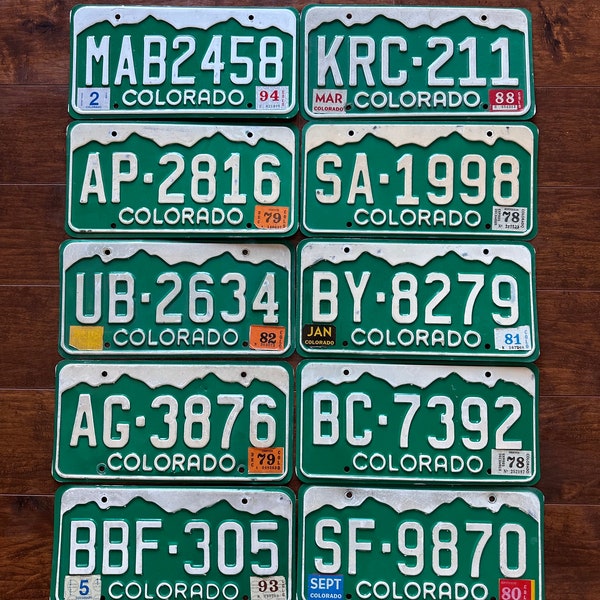 Colorado License Plate, Pick your choice of License plate, Vintage, Colorado collector license Plate