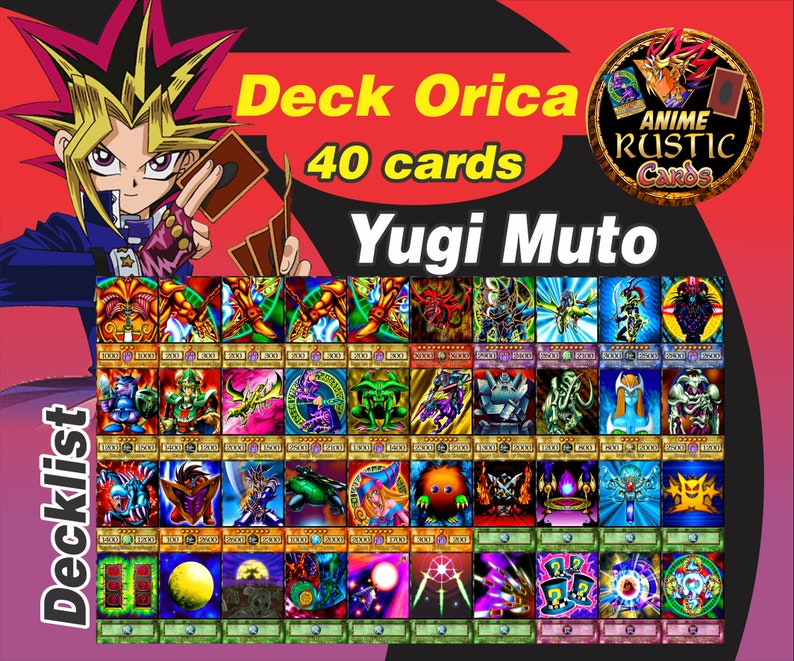 Yugi Muto Deck 40 cards Anime Orica Yugioh Etsy