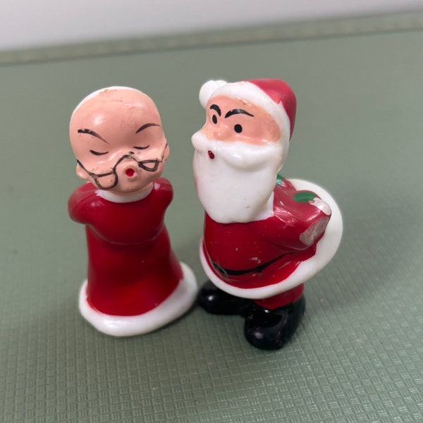 Mini figurines kitsch de Mr et Mme Claus