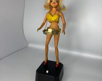 Vintage 1969 Poynter Go Go Girl Drink Mixer Doll Battery Operated (untested)