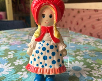 Vintage Stahlwood Dutch Girl Rubber Squeaky Doll