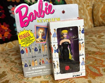 Assolo vintage degli anni '90 sotto i riflettori Portachiavi Barbie in scatola