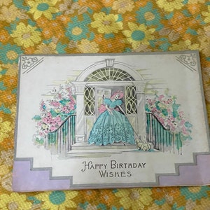 Cartão de aniversário kitsch para senhora