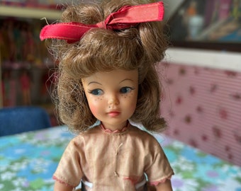 Vintage 9” Ideal Pepper Doll Long Hair Pose N Play w/ Original Outfit