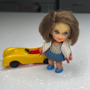 1965 Mattel Liddle Kiddle Babe Biddle Doll with car