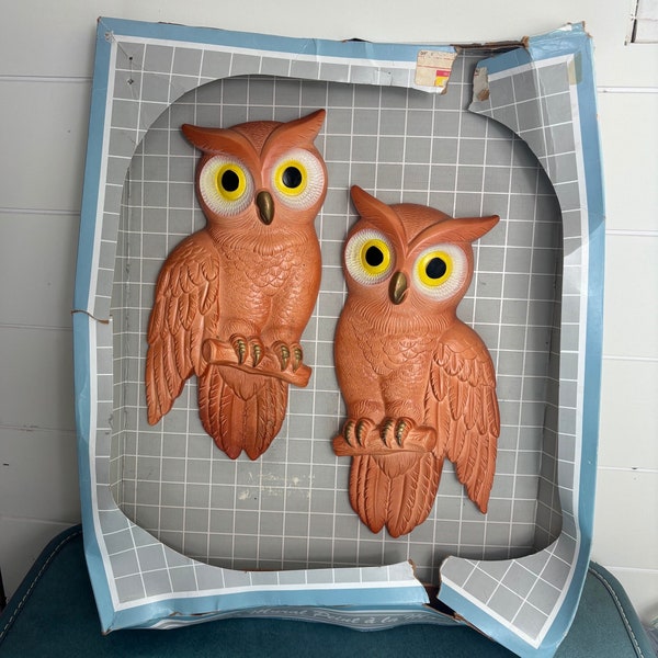 Kitschy 1970s mcm Miller studio Chalkwear owl ONS set