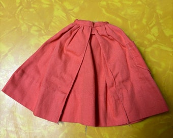 Vintage Barbie oranje plooirok PAK CLOTHES 1962-1963