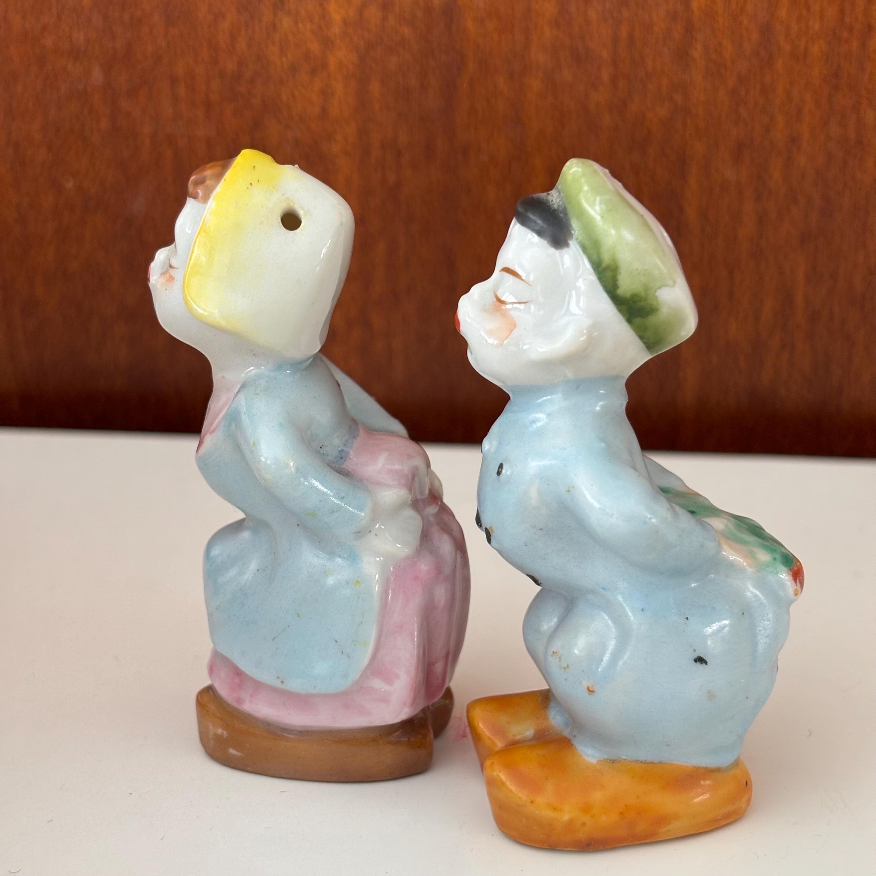 Vintage Kissing Dutch Boy and Girl Salt & Pepper Shakers, Made in Japan ...