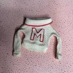 Vintage 1960s Barbie #876 Cheerleader sweater !
