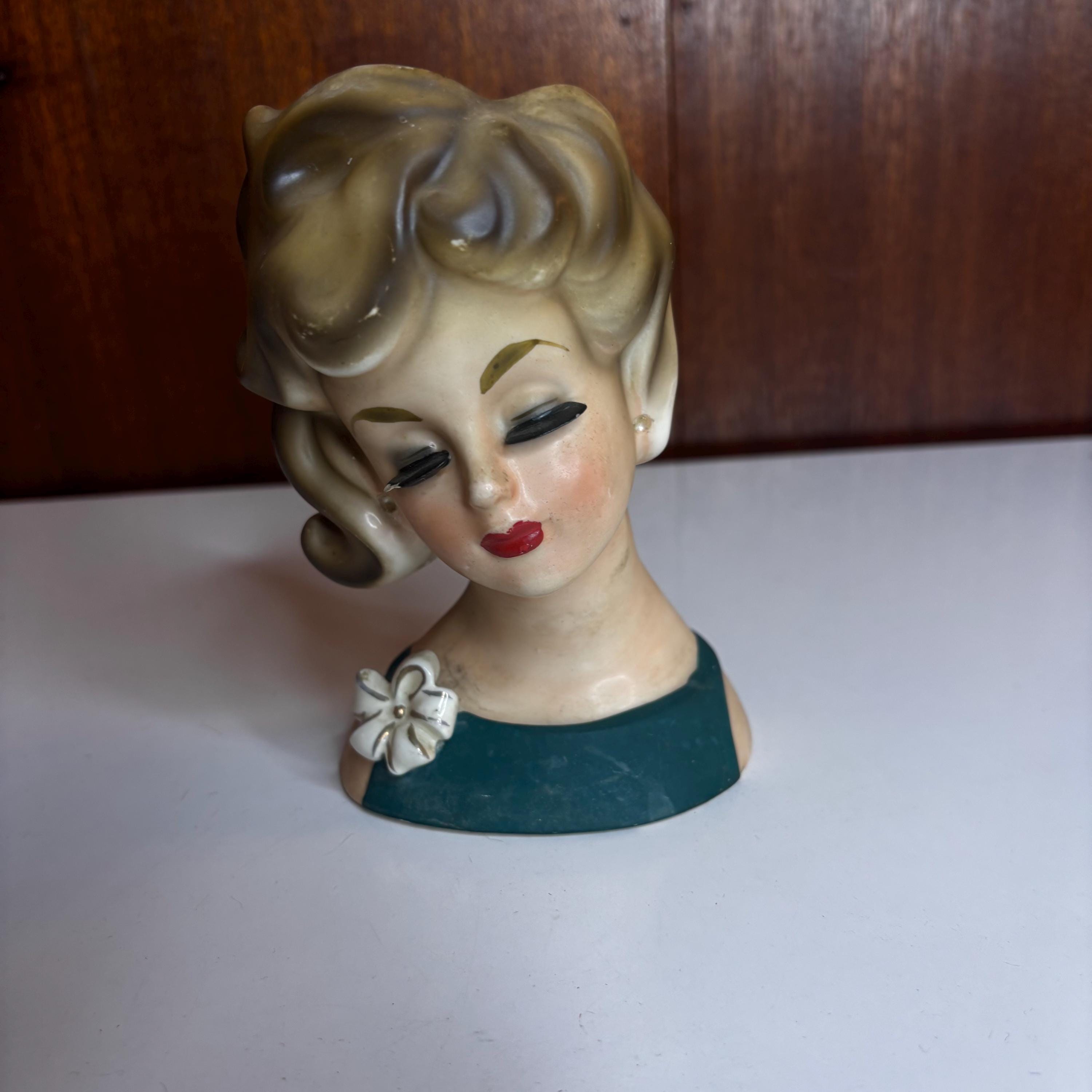 Napco Lady Head Vase - Etsy Canada