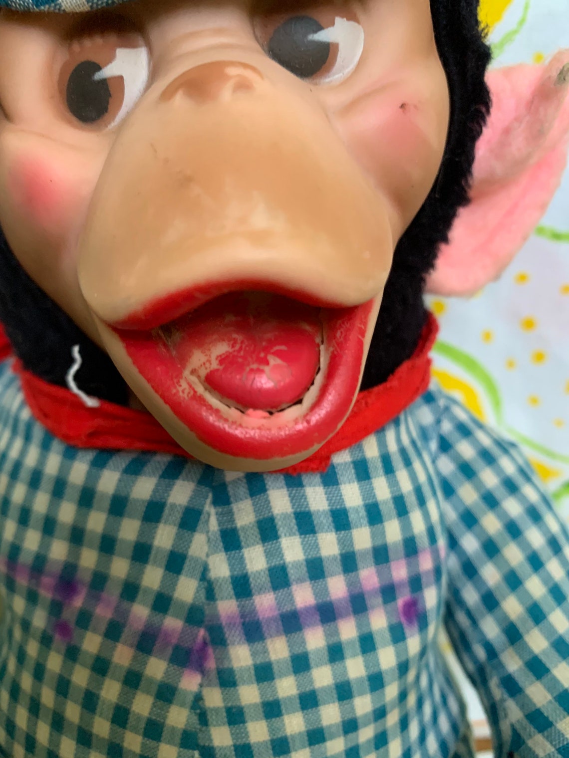 Vintage Gund rubber face monkey doll Etsy