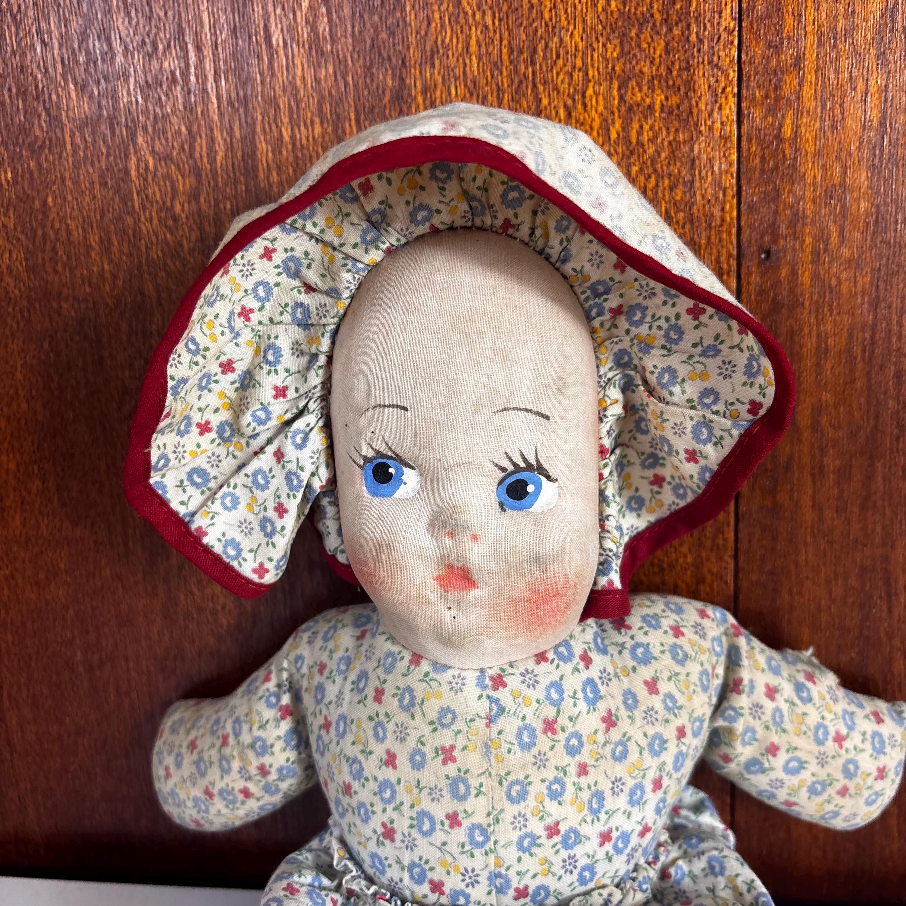 Vintage Cloth Face Doll 1940's - Etsy
