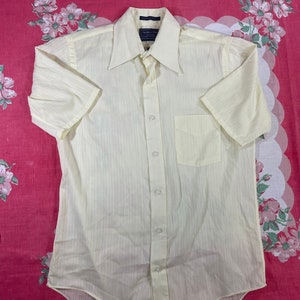 Vintage 70s yellow button up