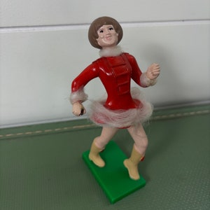 Vintage made in Hong Kong, marching band girl cake topper missing her baton