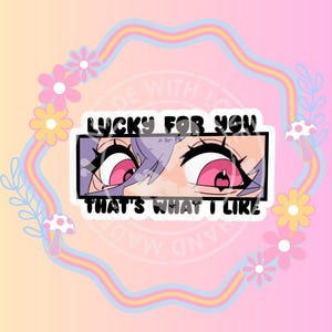 Anime Eyes Waterproof Holographic Sticker, Laptop Sticker, Phone Case Sticker, Water Bottle Sticker