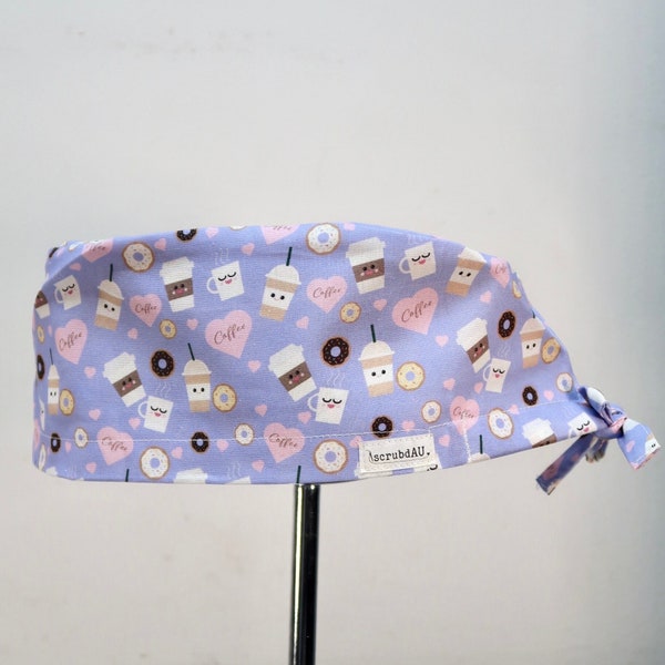 Coffee Scrub Cap - scrub hat australia, scrub cap australia, cute scrub hat