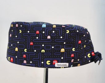 Pacman Scrub Cap - scrub hat australia, scrub cap australia, mens scrub hat, unisex scrub hat, gaming scrub hat