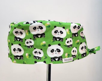 Panda Scrub Cap - scrub hat australia, scrub cap australia, cute scrub hat, animal scrub cap