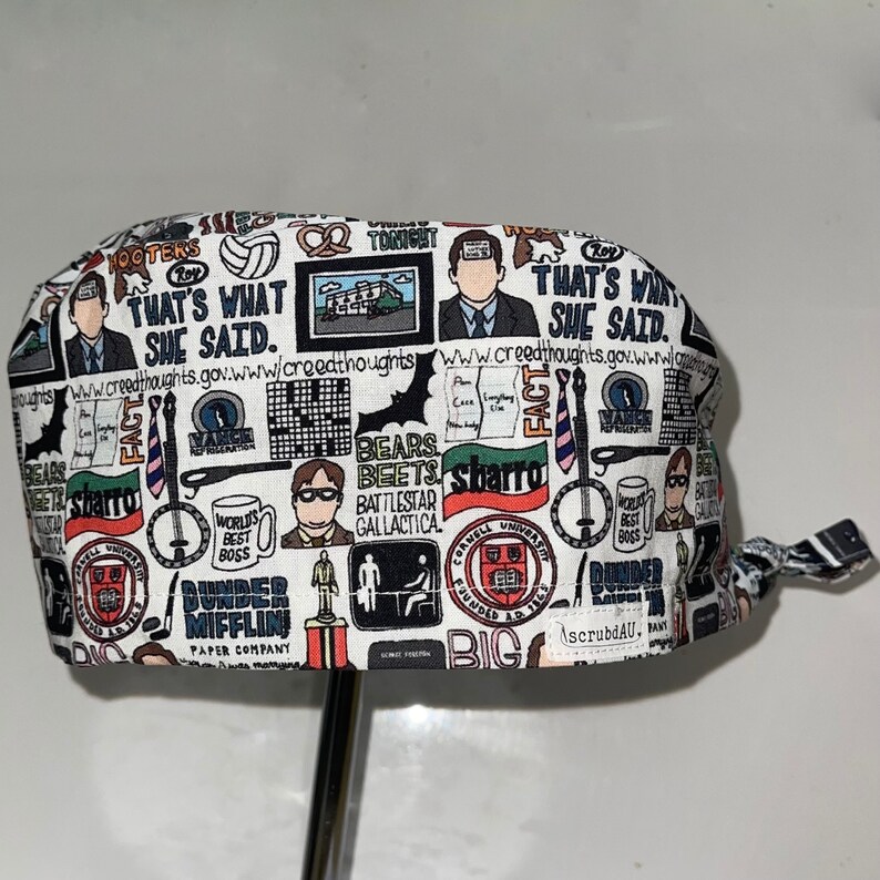 The Office Scrub Hat Scrub Cap Scrub Hat Australia Scrub Etsy