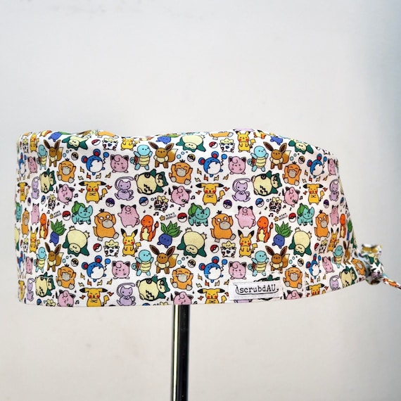 Pokemon Scrub Cap - scrub hat australia, scrub cap australia, custom embroidery