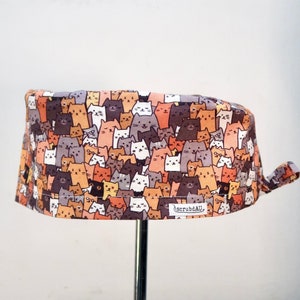 Cat Scrub Cap - scrub hat australia, scrub cap australia, cute scrub hat, animal scrub cap