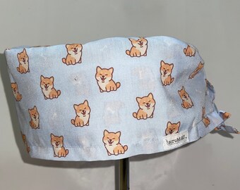 WOMEN'S SURGICAL_SCRUB HAT_puppies dogs in hats_ berets_stocking caps_cute WOMEN'S SURGICAL_SCRUB HAT_puppies dogs in hats_ berets_stocking caps_cute