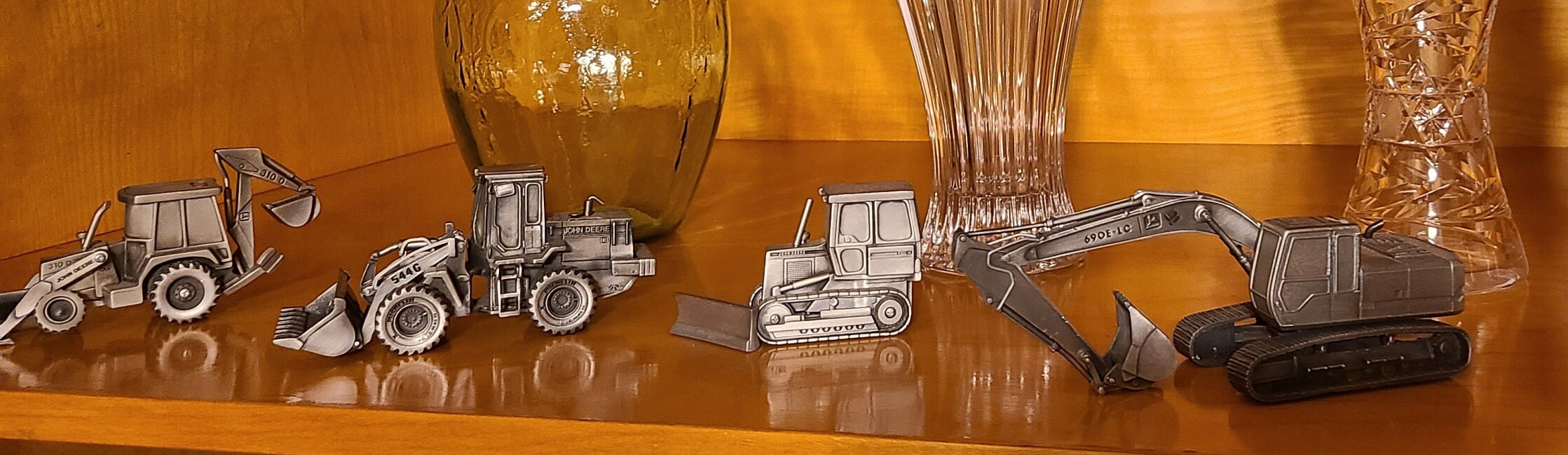 John Deere Hard Hat Collection Pewter Toys Etsy