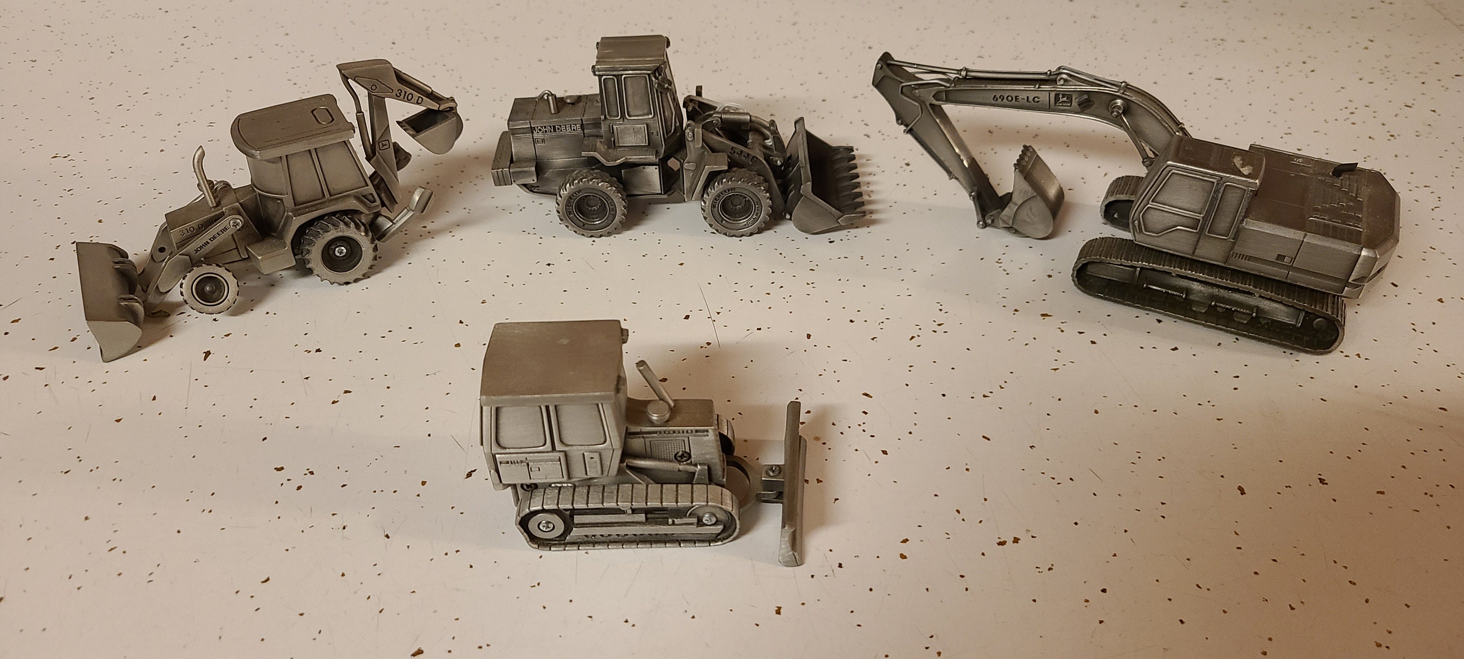 John Deere Hard Hat Collection Pewter Toys Etsy