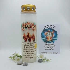 Grabkerze SILVESTER Neujahr *S2*