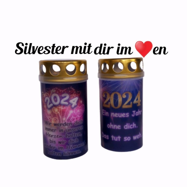 Grabkerze SILVESTER 2024 *2*