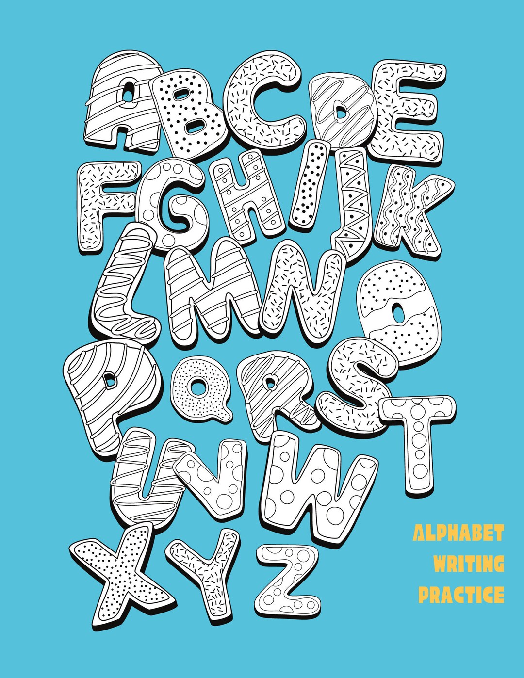 Alphabet Writing Practice - Etsy