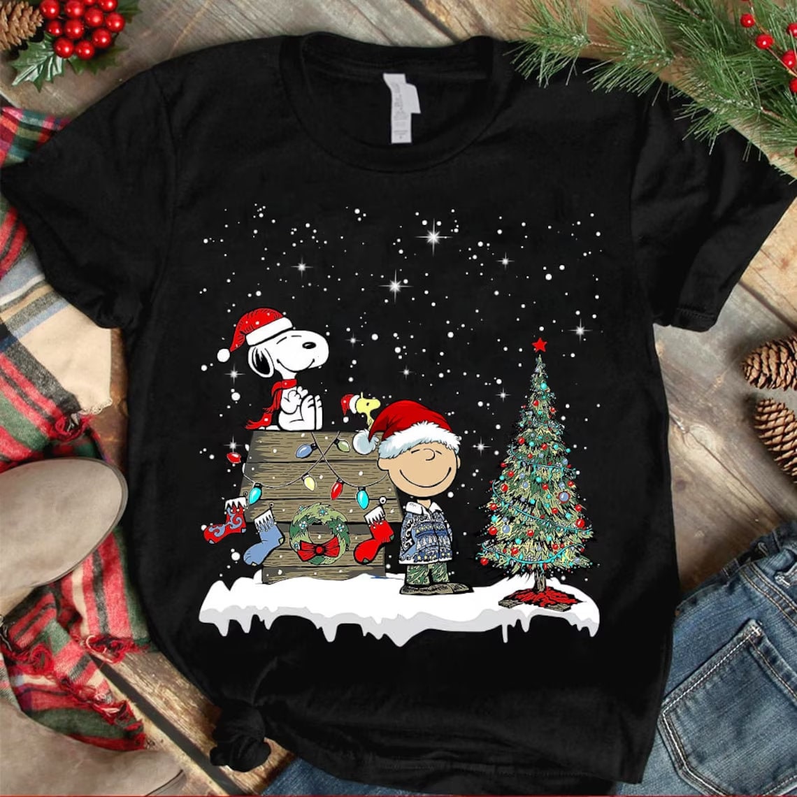 Discover Peanuts Dog Christmas Shirt, Peanuts Christmas Tree