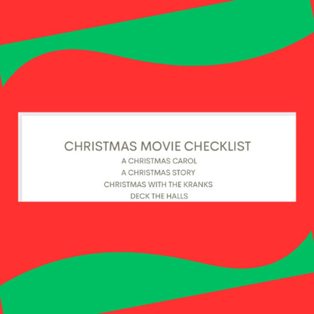 Christmas Movie Checklist Pdf Christmas Movie Checklist Pdf