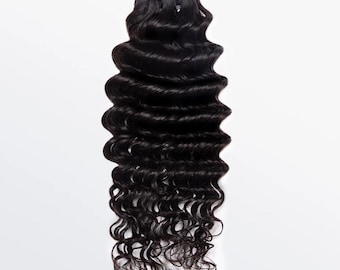 Raw Vietnamese Deep Wave Hair Bundles: Natural Black Human Hair Extensions